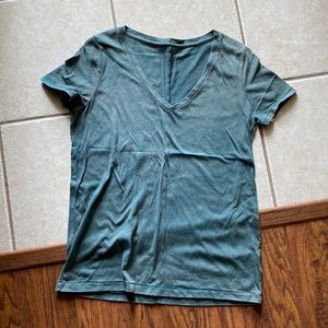 BDG Stonewashed Green V-Neck